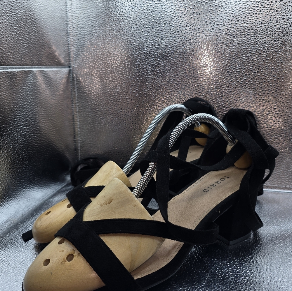Torrid Ankle Wrap Block Heel Sandals Size 10 Wide… - image 8